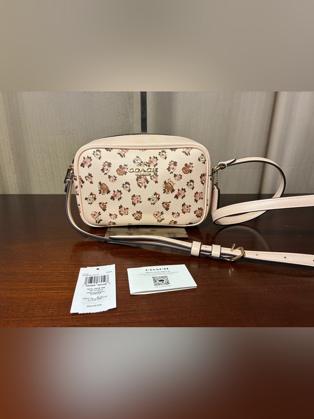 Coach Mini Jamie Floral Crossbody Bag NWT